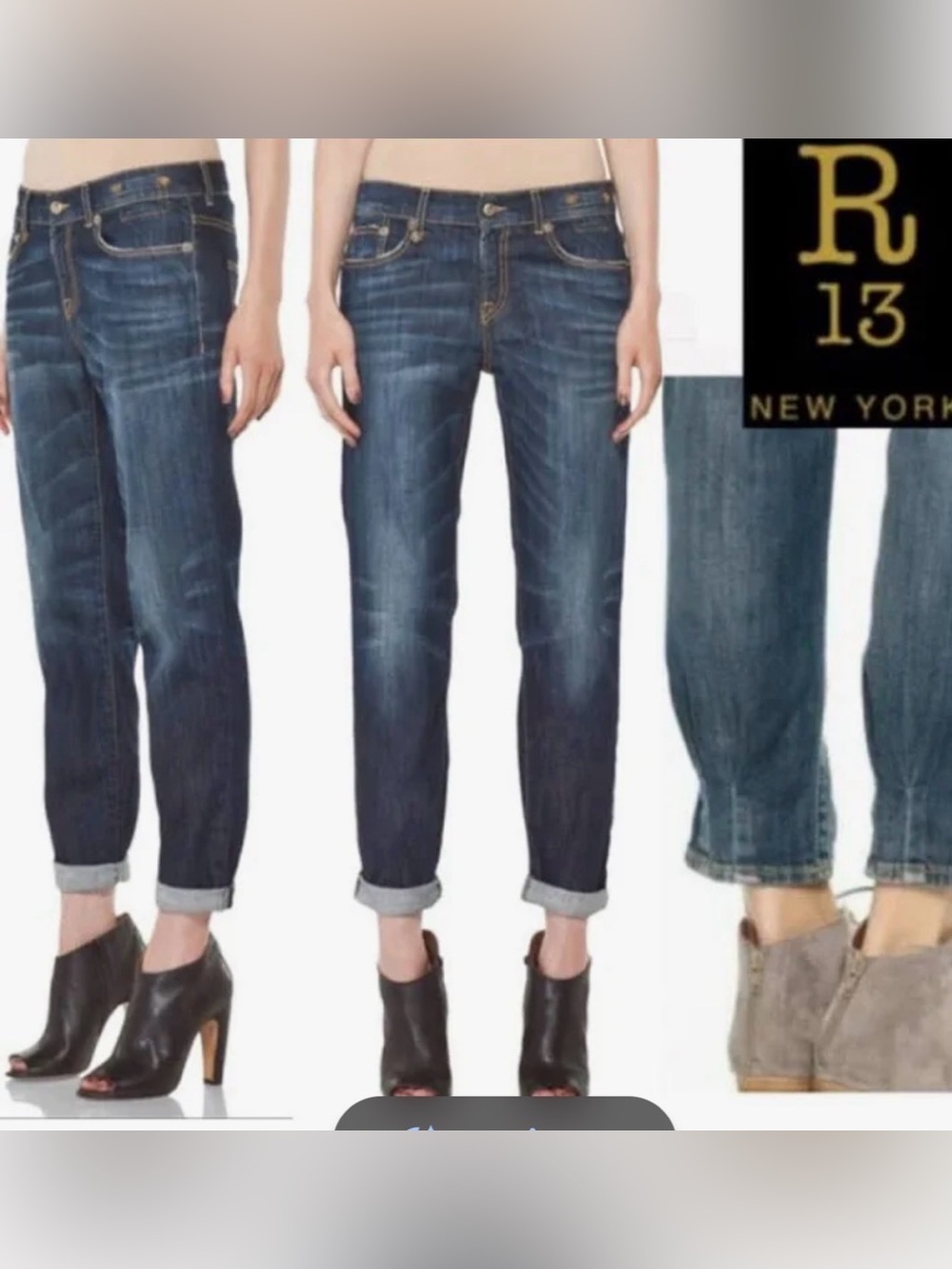 R13 DESIGNER RELAXED SKINNY JEANS WOMENS SZ 27